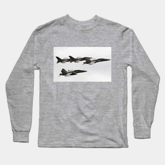 F-16 and CF-18 NORAD Formation Long Sleeve T-Shirt by acefox1